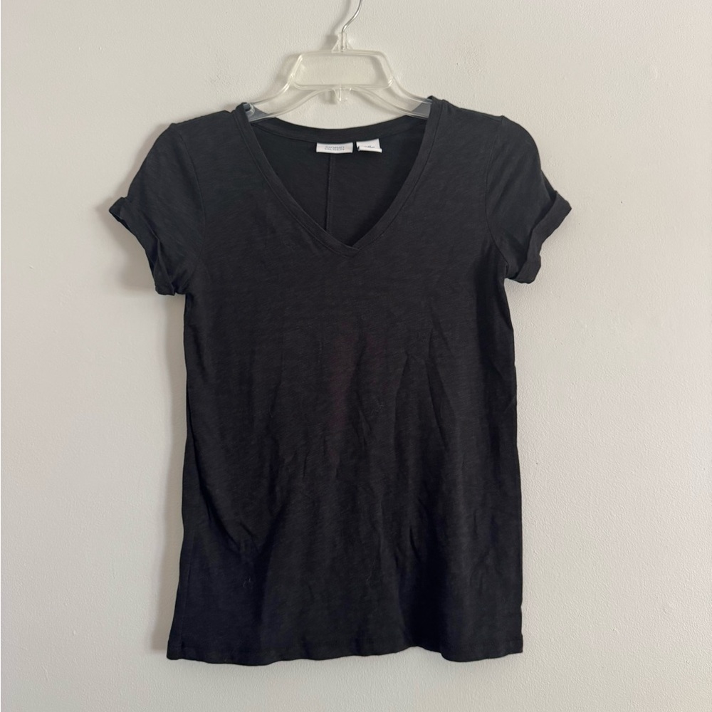 Sigrid Olsen Black V-Neck Women's Top XS